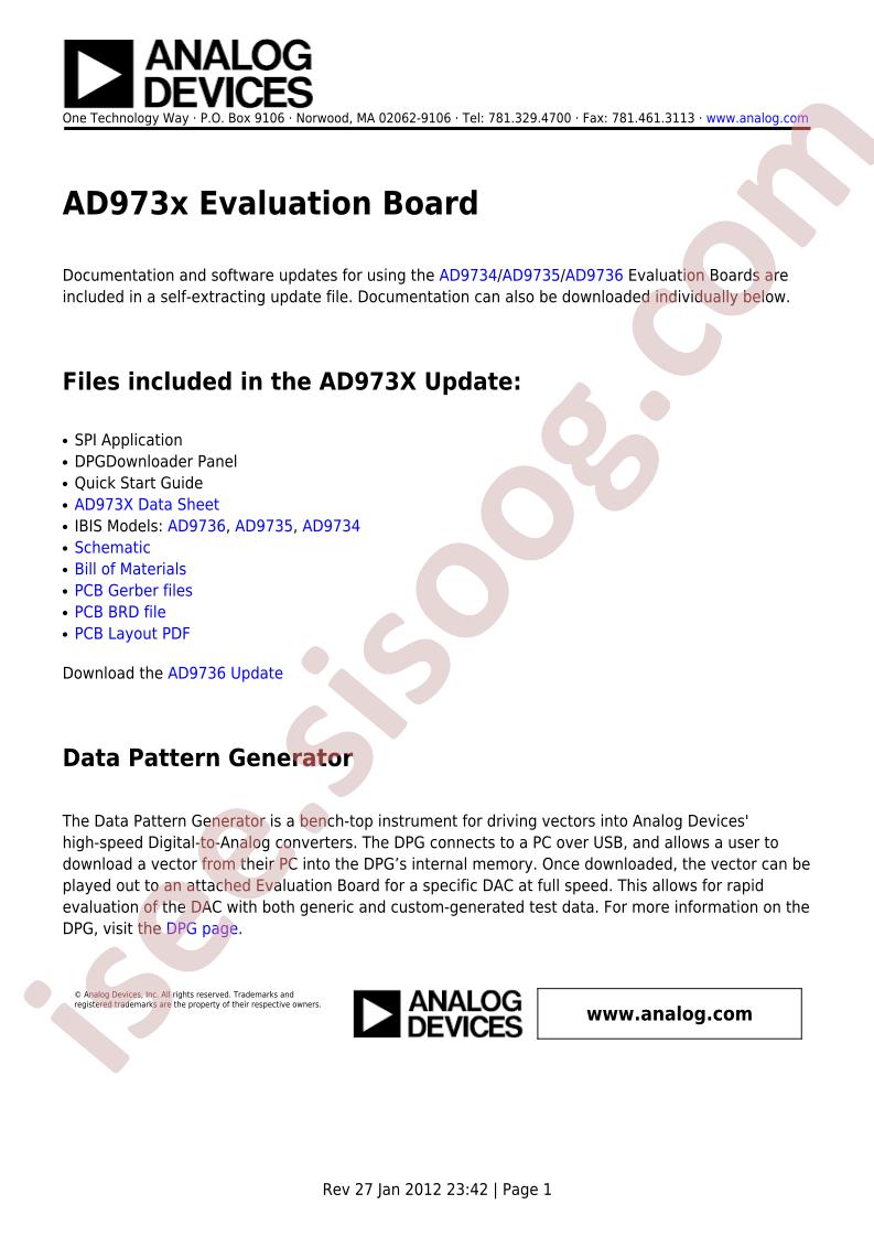 AD973x Eval Brd