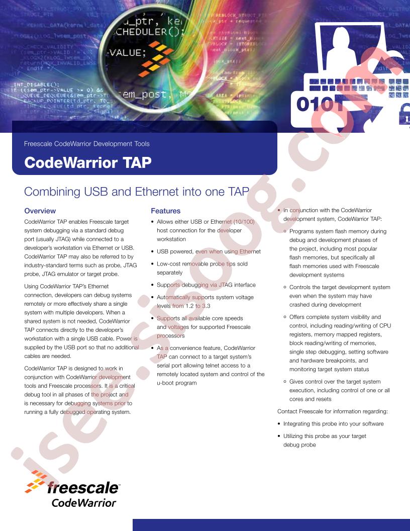 CodeWarrior TAP Fact Sheet
