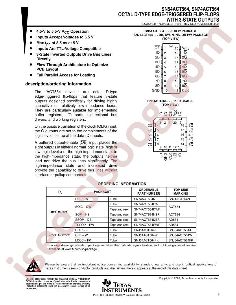 SN54/74ACT564