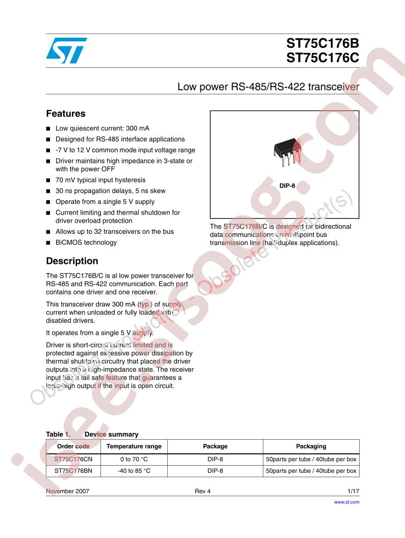 ST75C176B/C