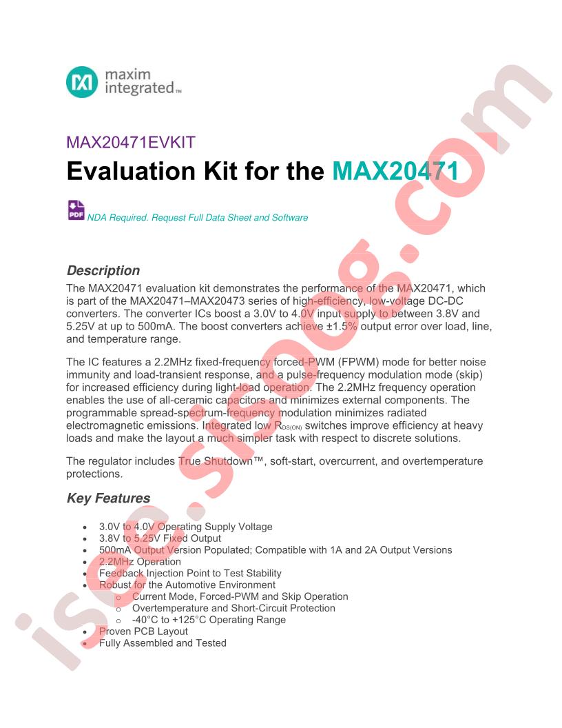MAX20471EVKIT