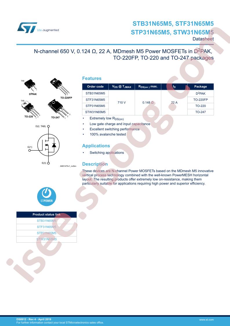 STx31N65M5