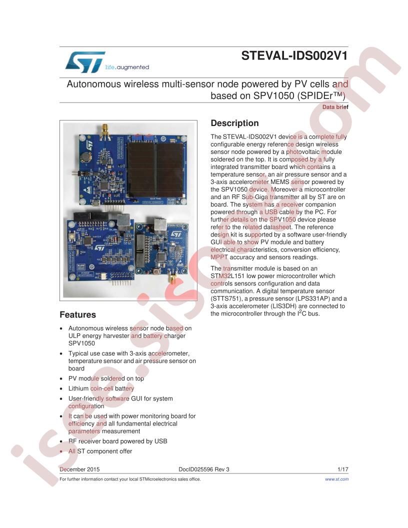 STEVAL-IDS002V1 Data Brief