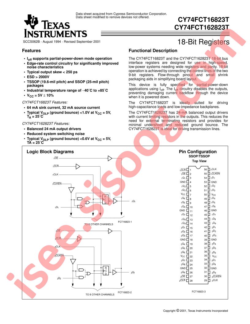 CY74FCT16(2)823T