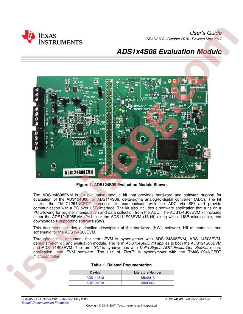 ADS1x4S08EVM User Guide
