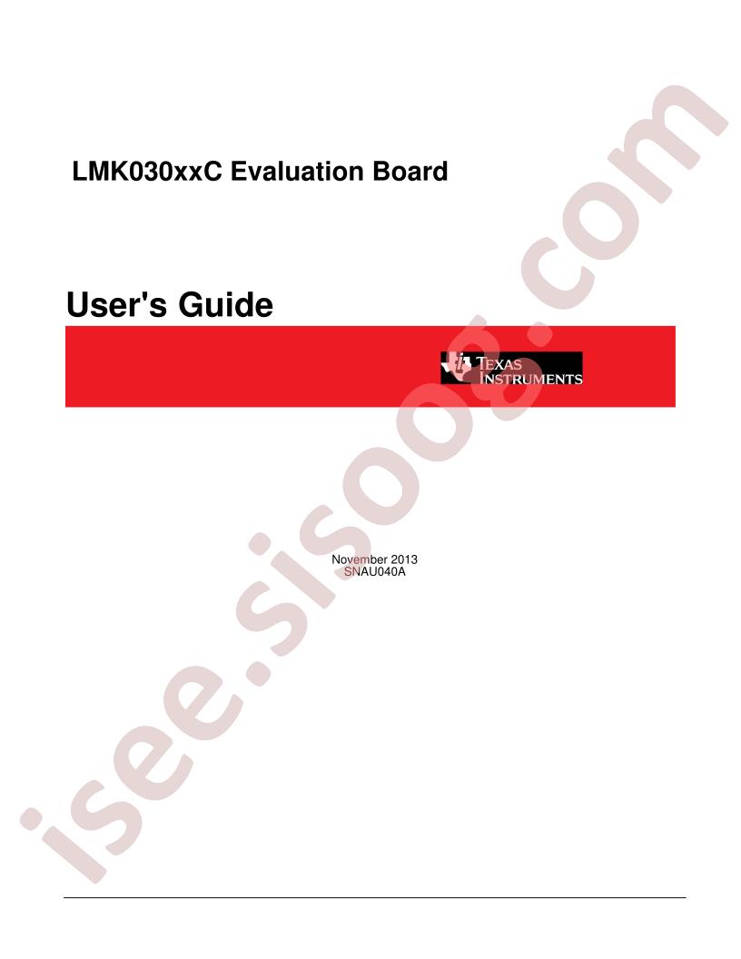 LMK030xxCEVAL User Guide