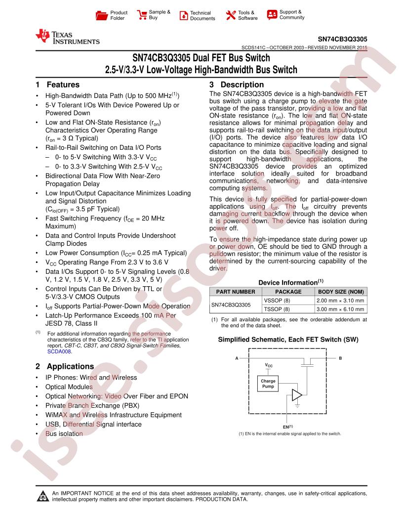 SN74CB3Q3305