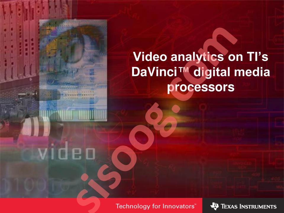 Video Analytics Digital Media Processors