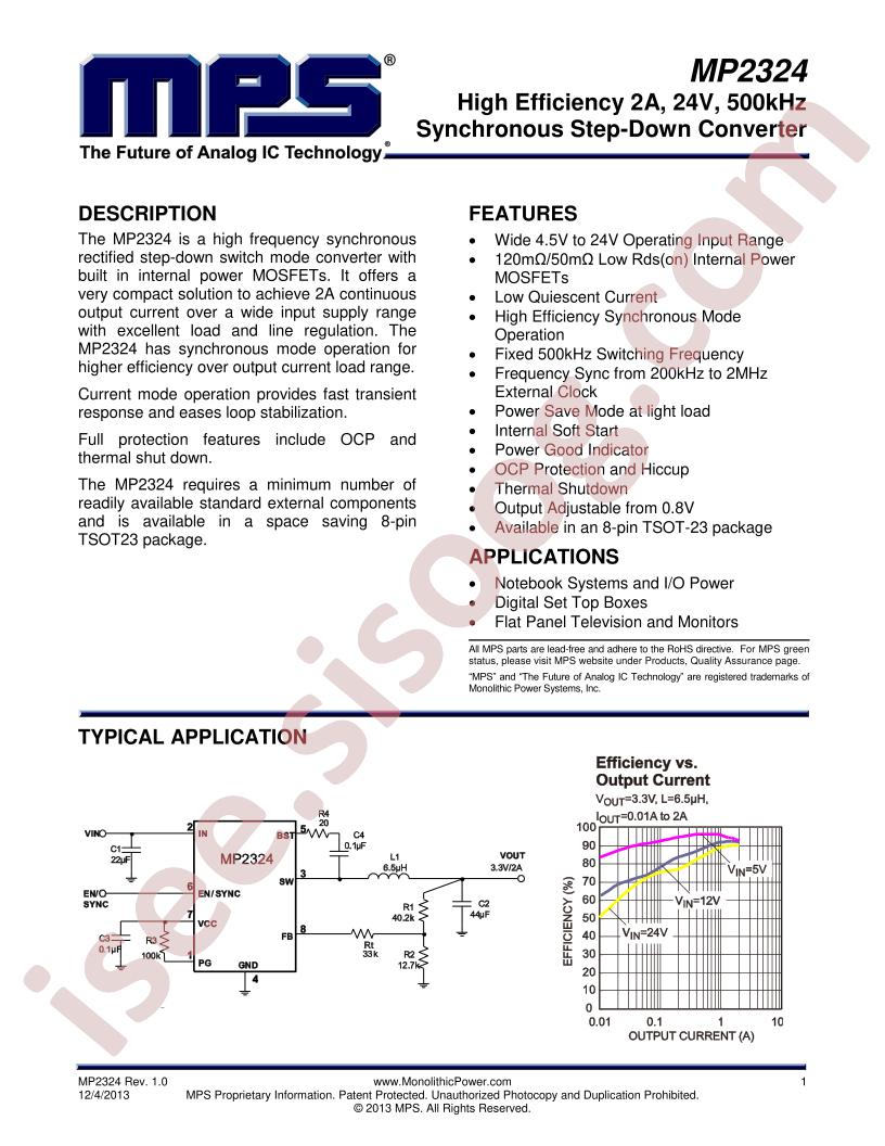 MP2324 Datasheet