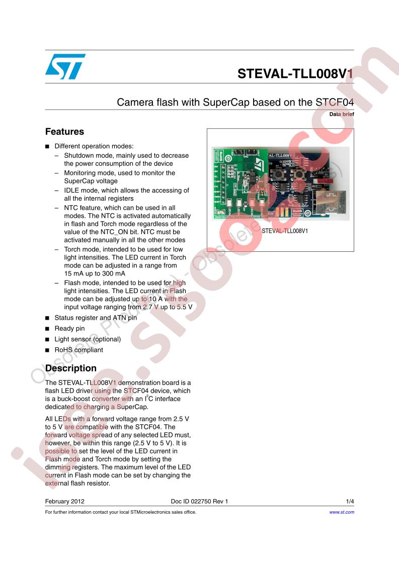 STEVAL-TLL008V1 Brief