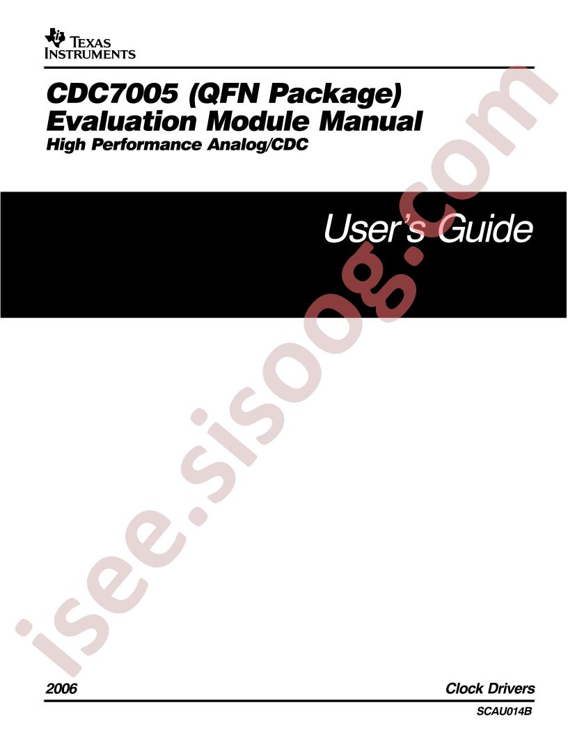 CDC7005(QFN) Manual