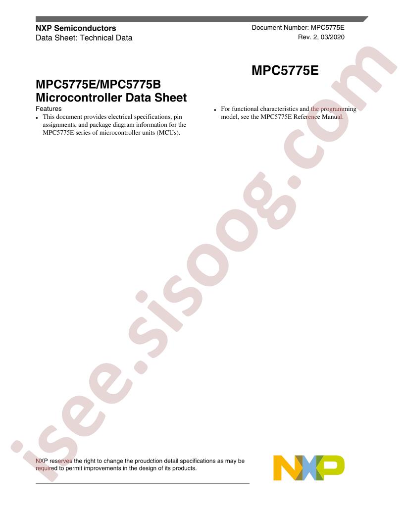MPC5775(B,E) Datasheet