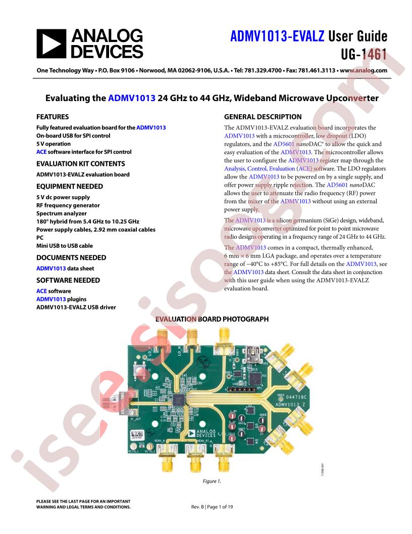 ADMV1013-EVALZ Guide