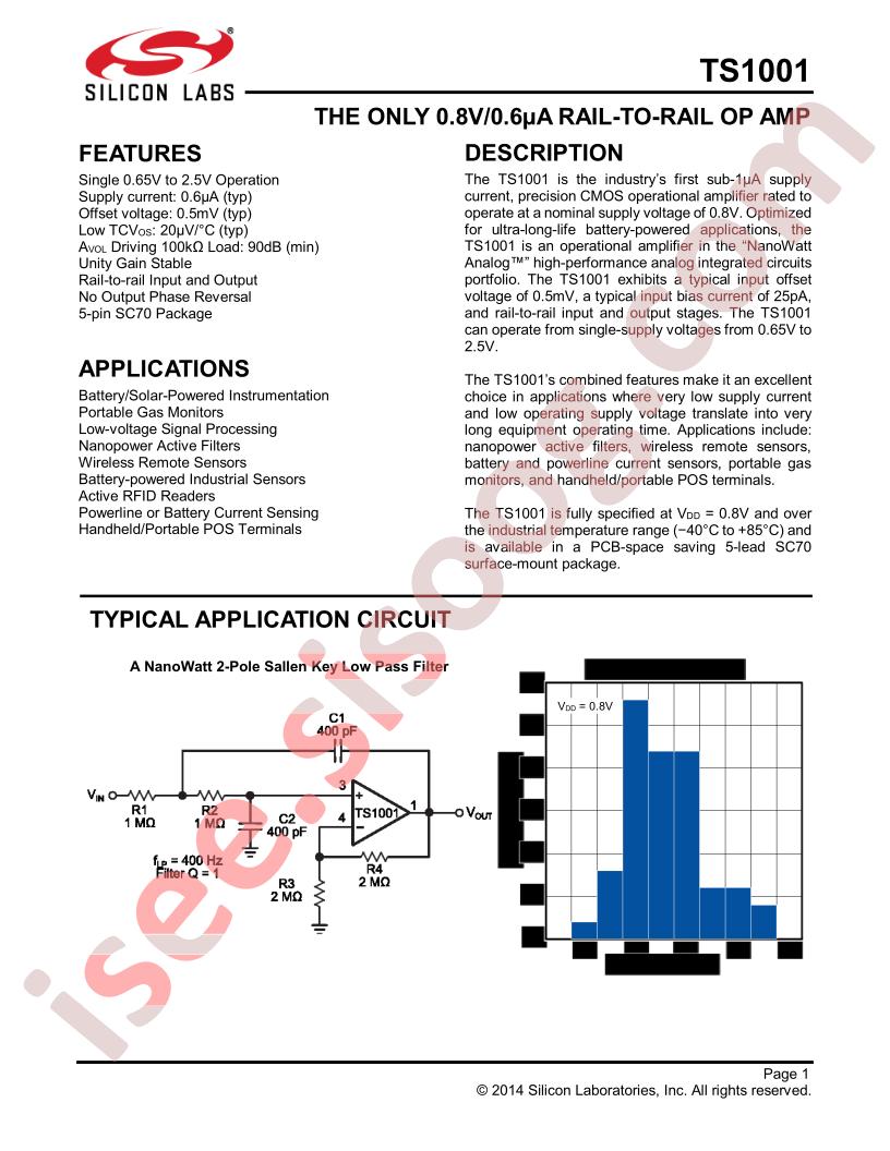TS1001 Datasheet