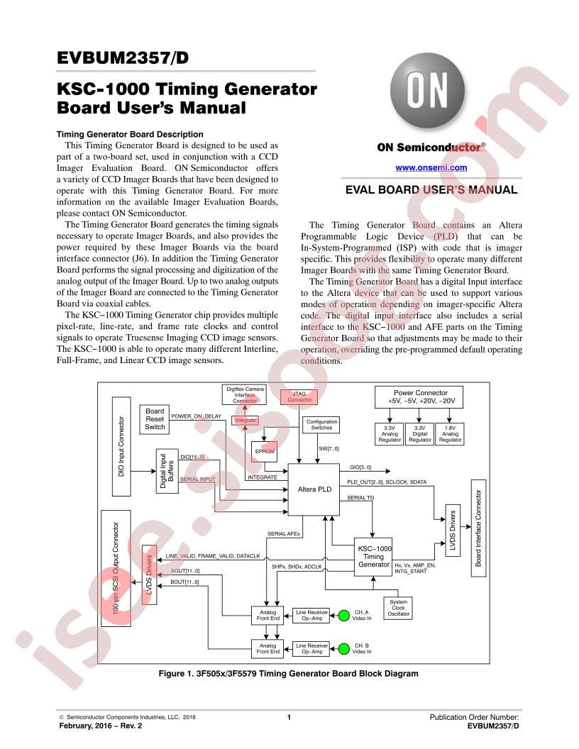 KSC-1000 Timing Generator Brd Manual