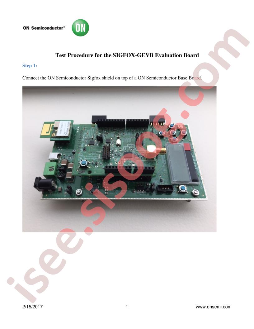 SIGFOX-GEVB Test Procedure