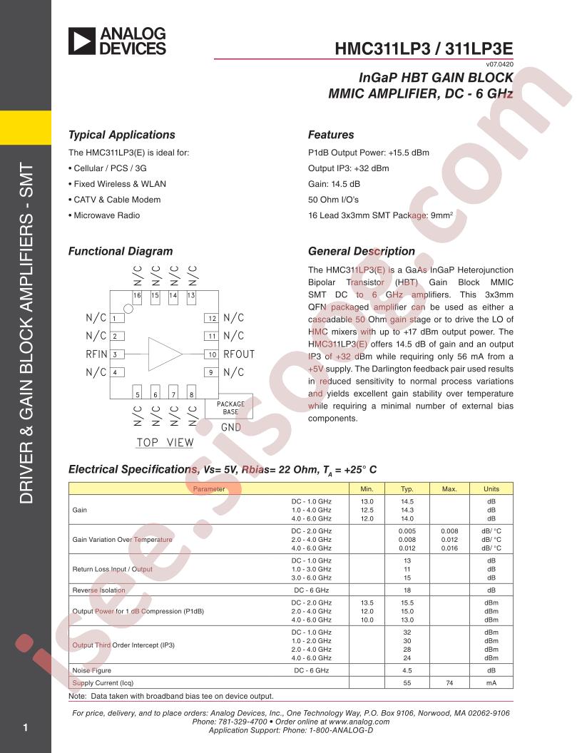 HMC311LP3(E)