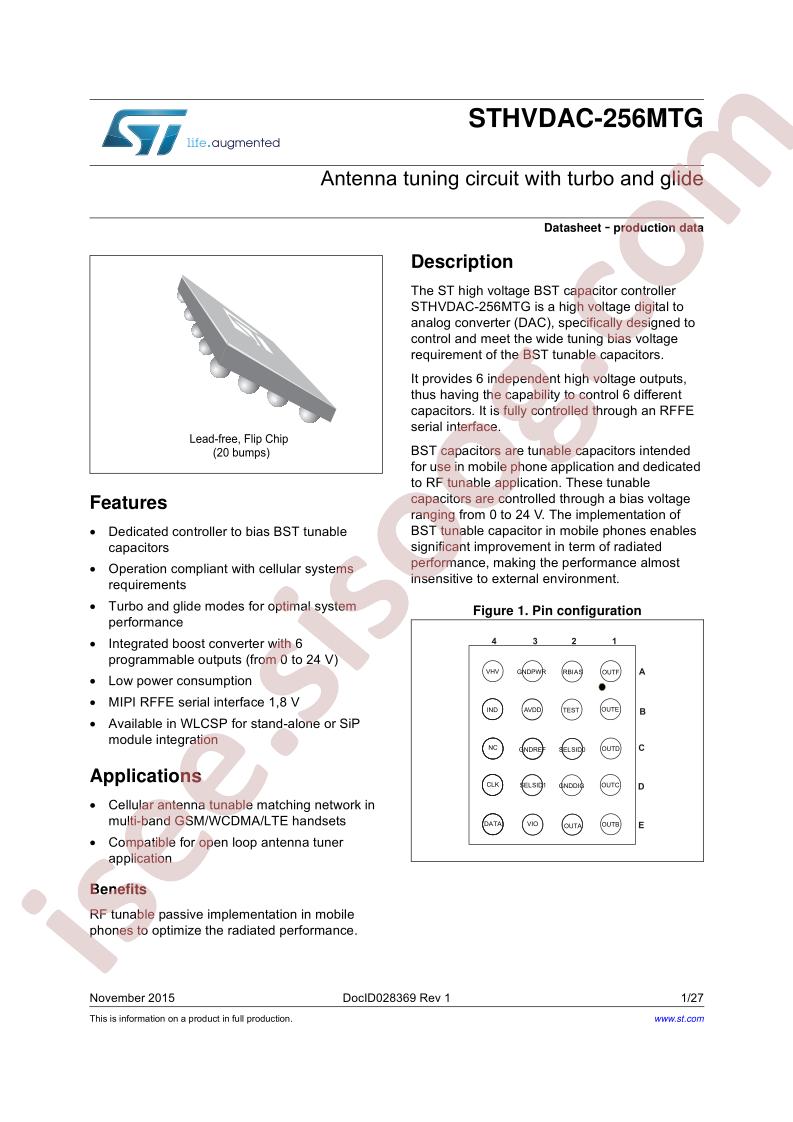 STHVDAC-256MTGF3 Datasheet