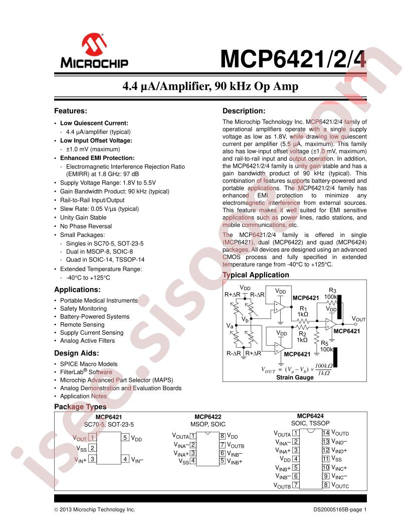 MCP642x Datasheet