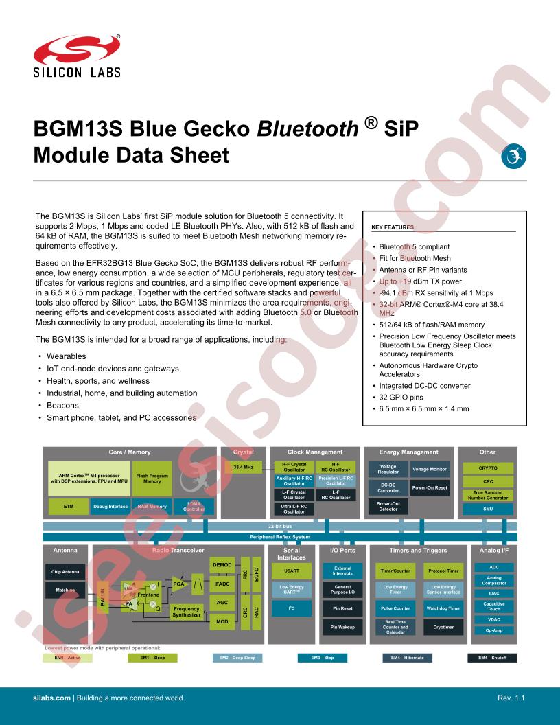 BGM13S Datasheet