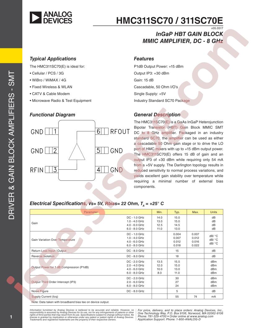 HMC311SC70(E)