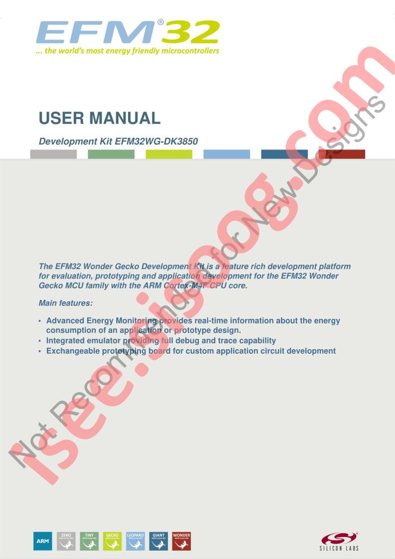 EFM32WG-DK3850 Manual
