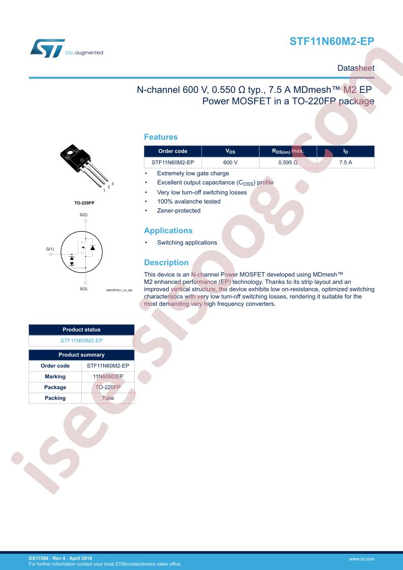 STF11N60M2-EP