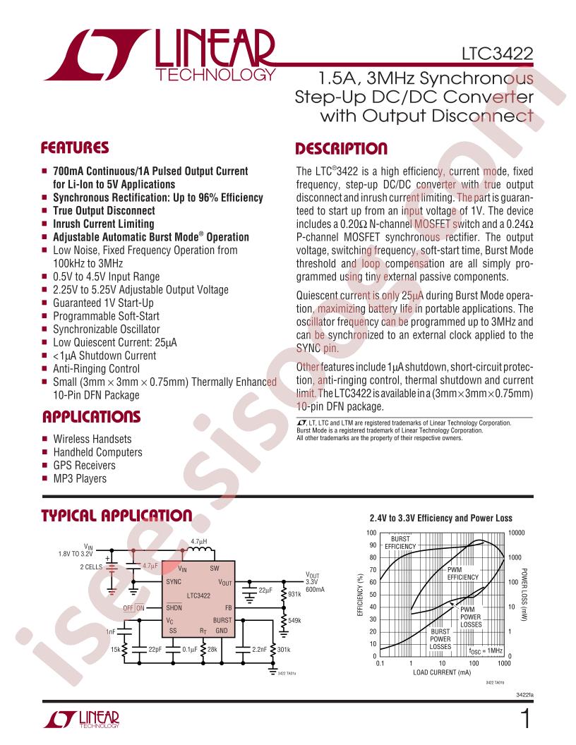 LTC3422 Datasheet