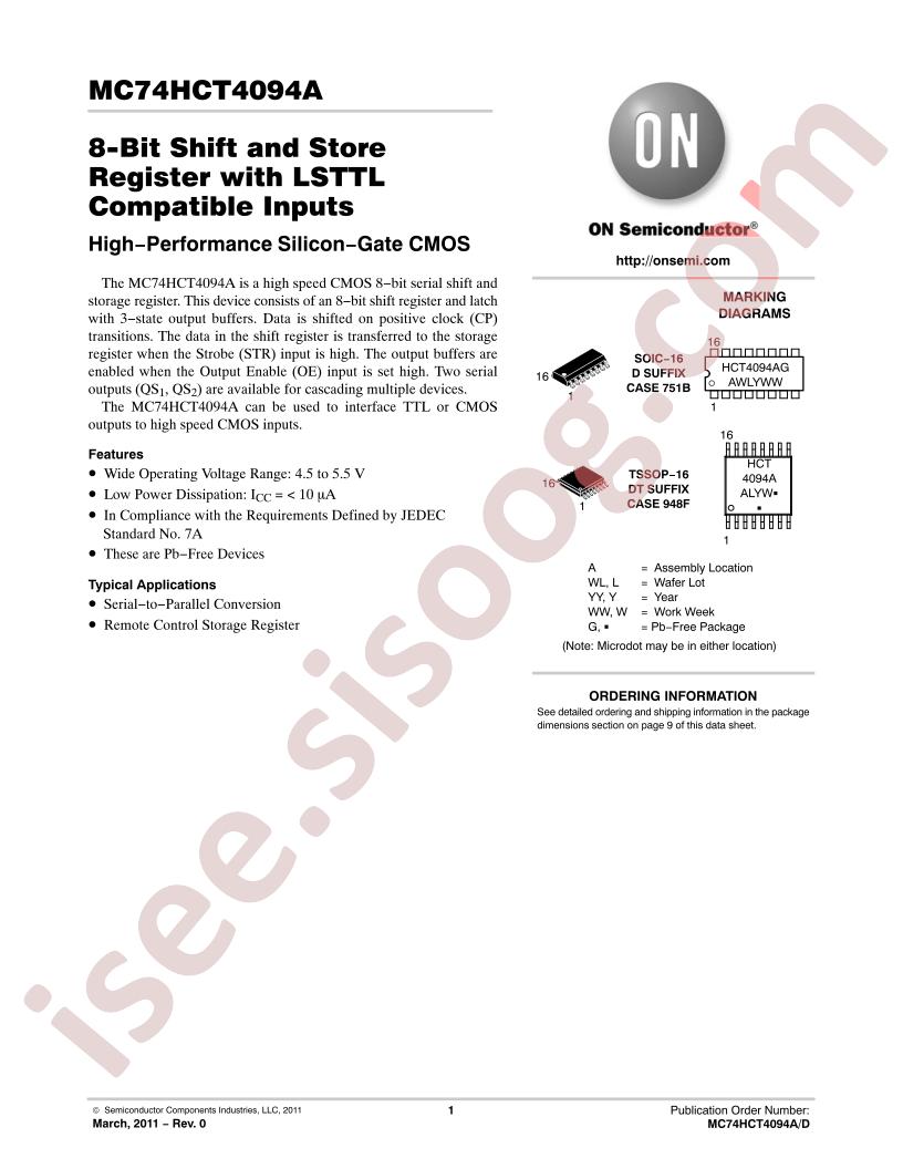 MC74HCT4094A
