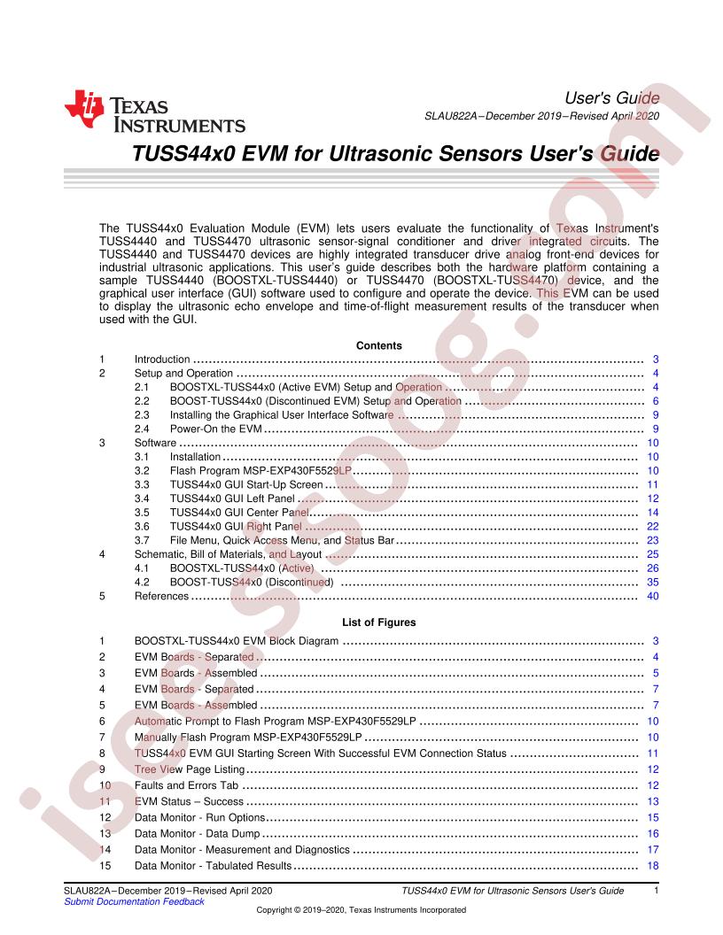 TUSS44X0 EVM User Guide