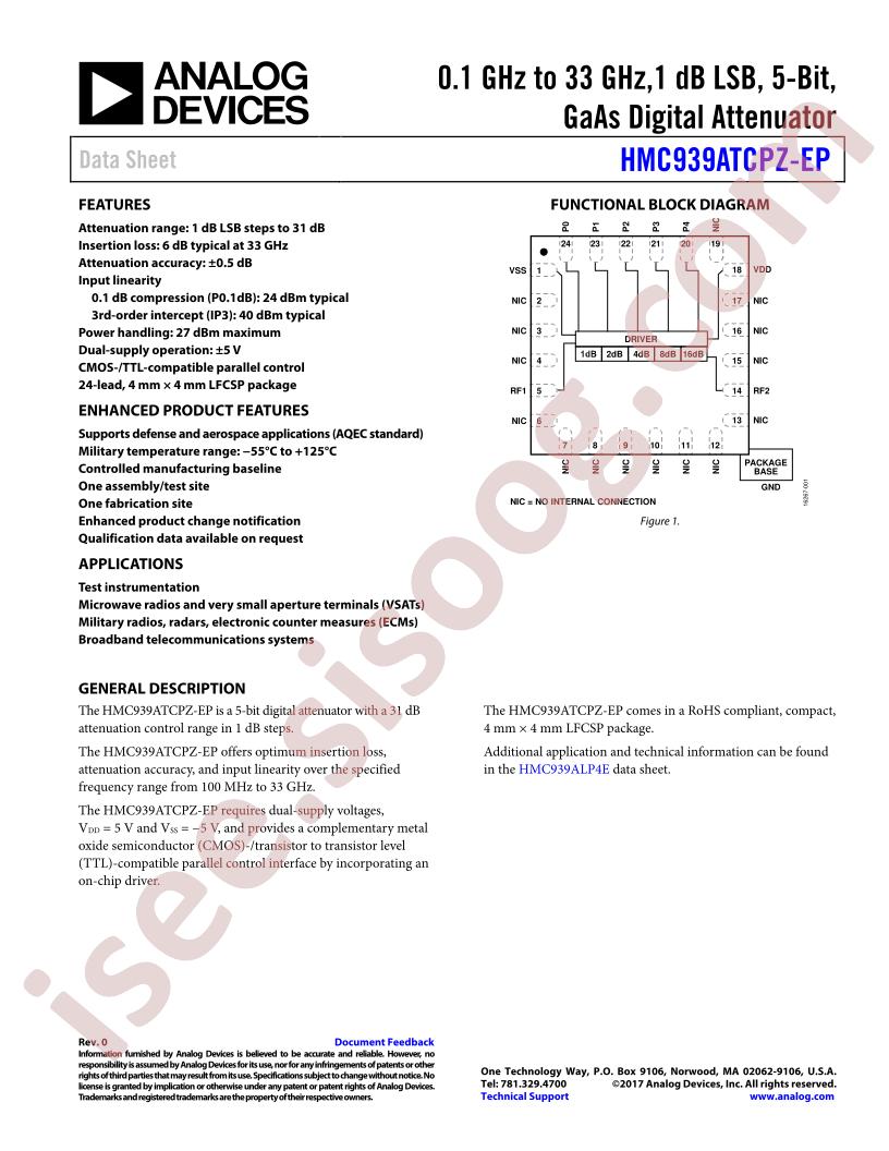 HMC939ATCPZ-EP