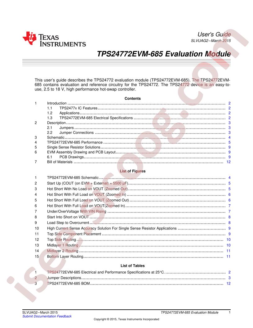 TPS24772EVM-685 User Guide