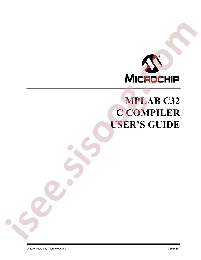 MPLAB C32 C Compiler User Guide