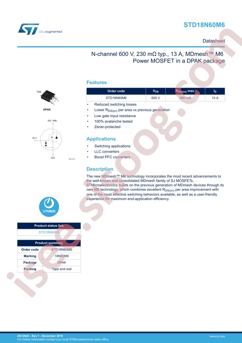 STD18N60M6