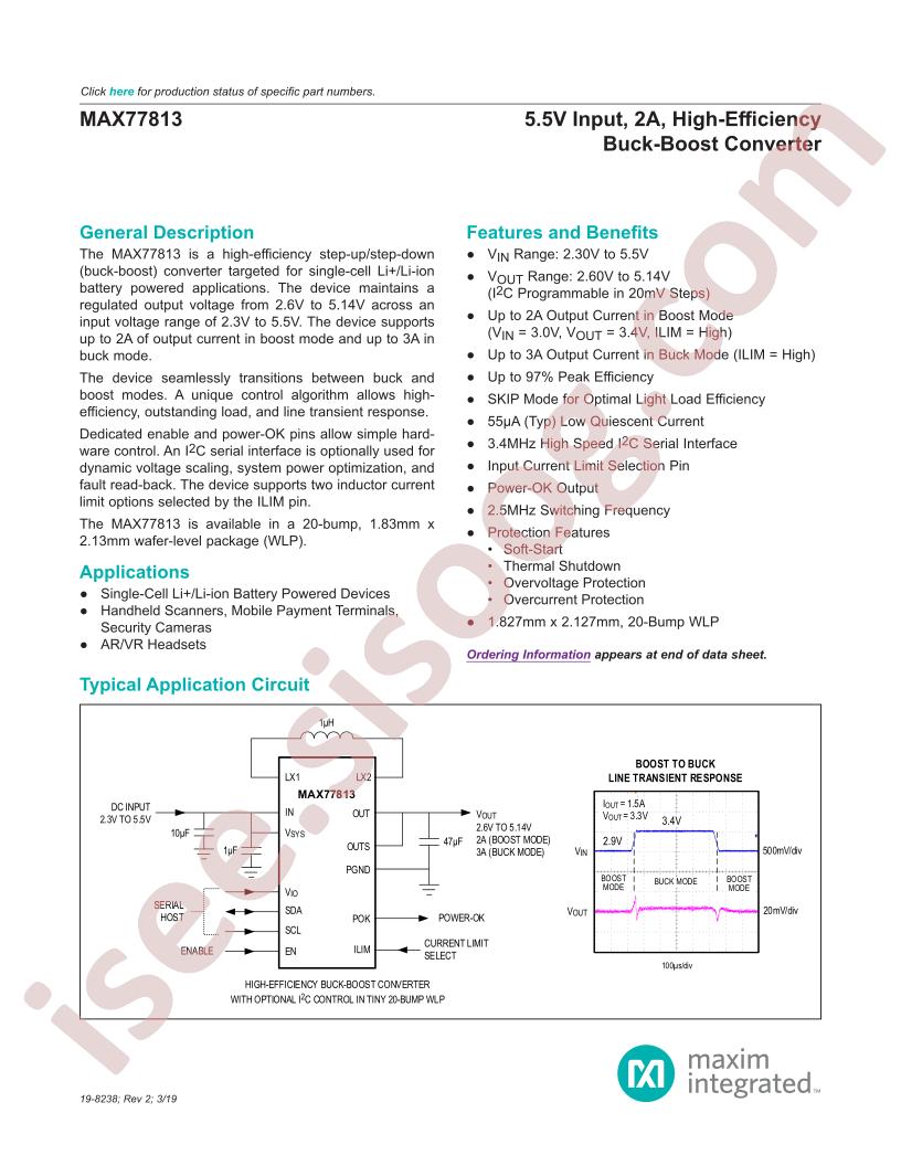 MAX77813 Datasheet