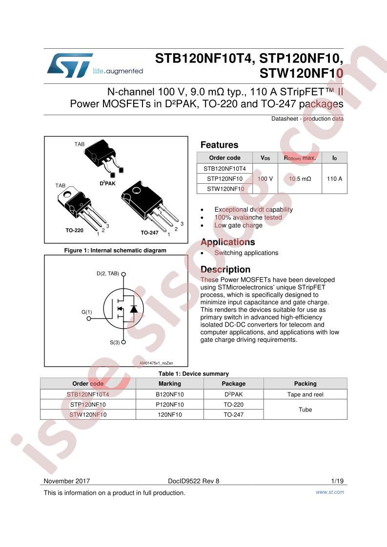 STx120NF10