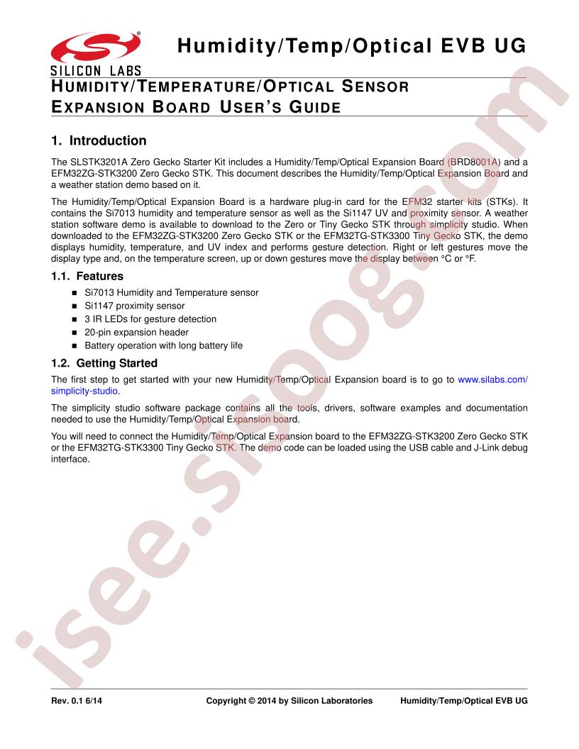 Humidity,Temp,Optical EVB UG