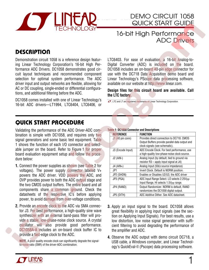 DC1058A-x Quick Start Guide