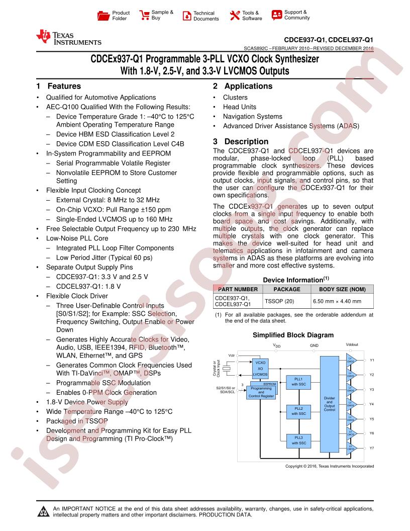 CDCE(L)937-Q1
