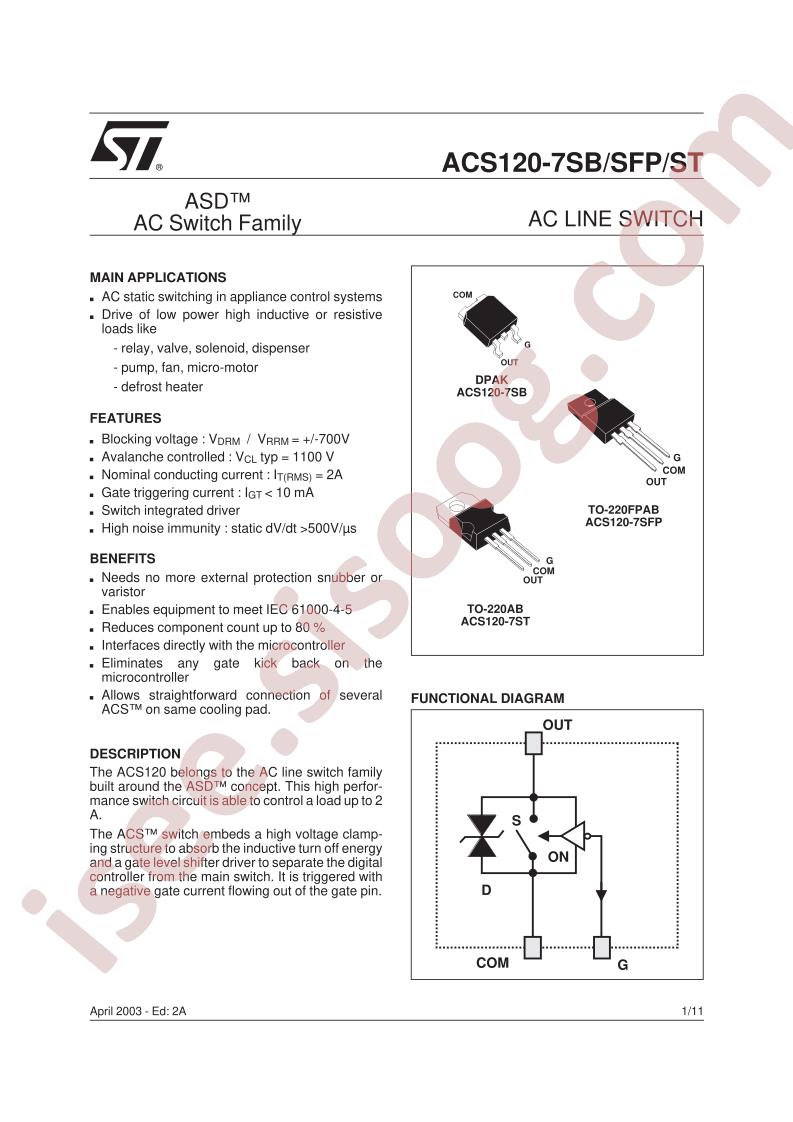 ACS120-7SB/SFP/ST