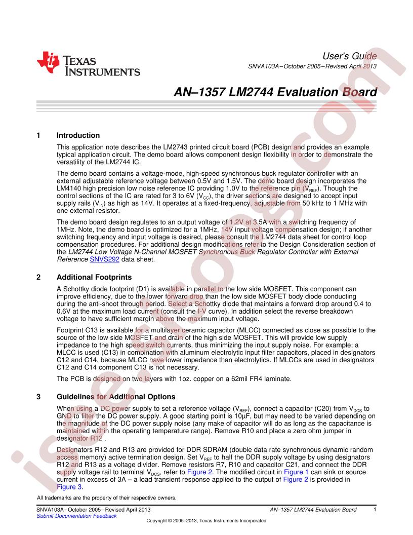 LM2744 Eval Brd Guide