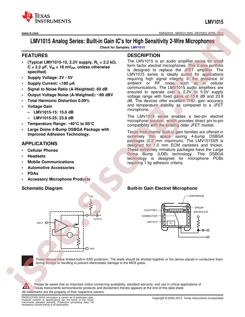 LMV1015 Series