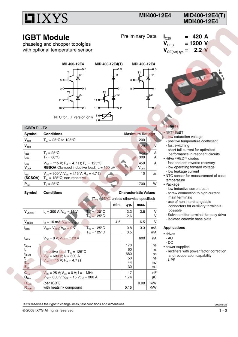 MDI/MID/MII400-12E4(T)