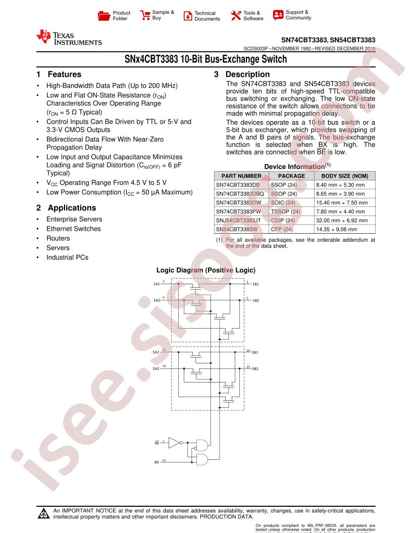 SN54/74CBT3383