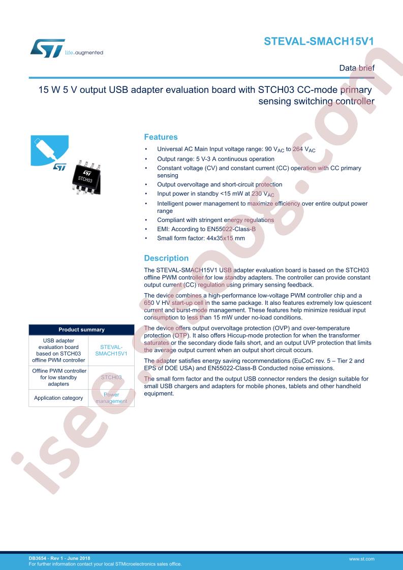 STEVAL-SMACH15V1 Data Brief