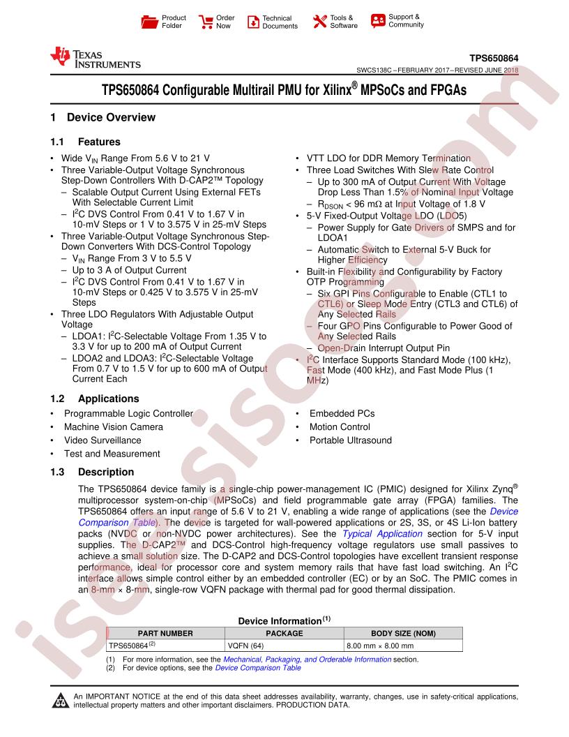 TPS650864xx Datasheet