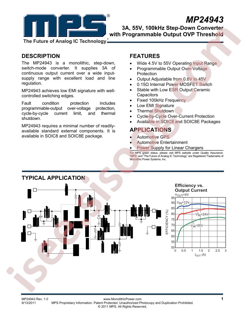 MP24943 Datasheet