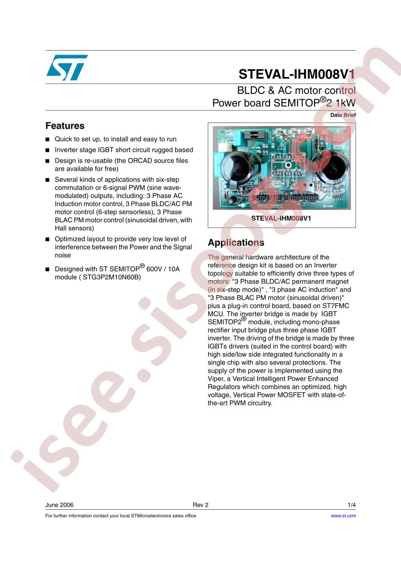 STEVAL-IHM008V1 Data Brief