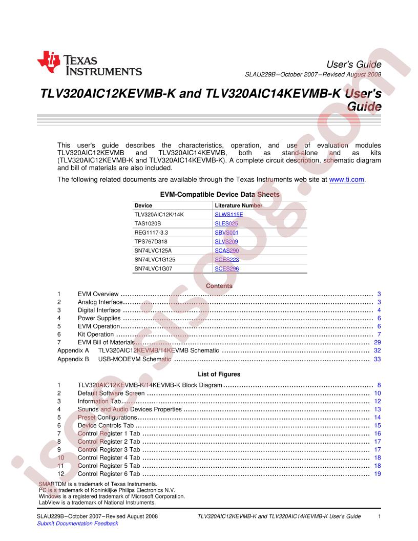 TLV320AIC(12,14)KEVMB-K