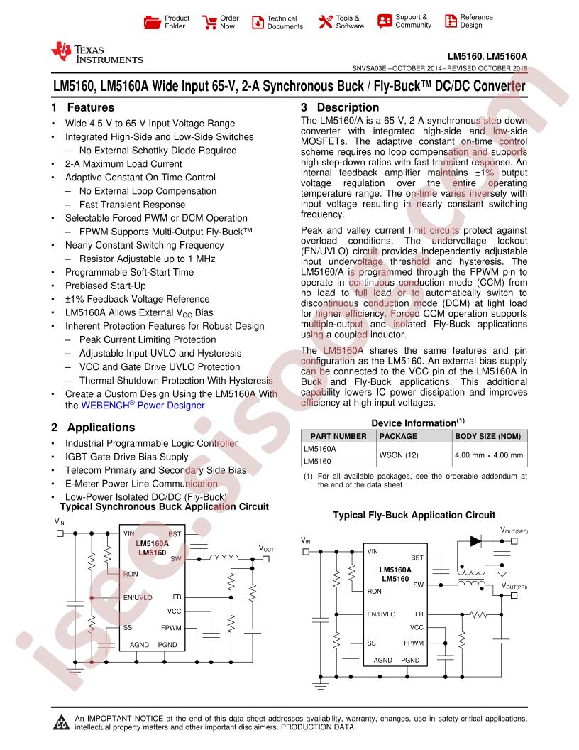 LM5160(A) Datasheet